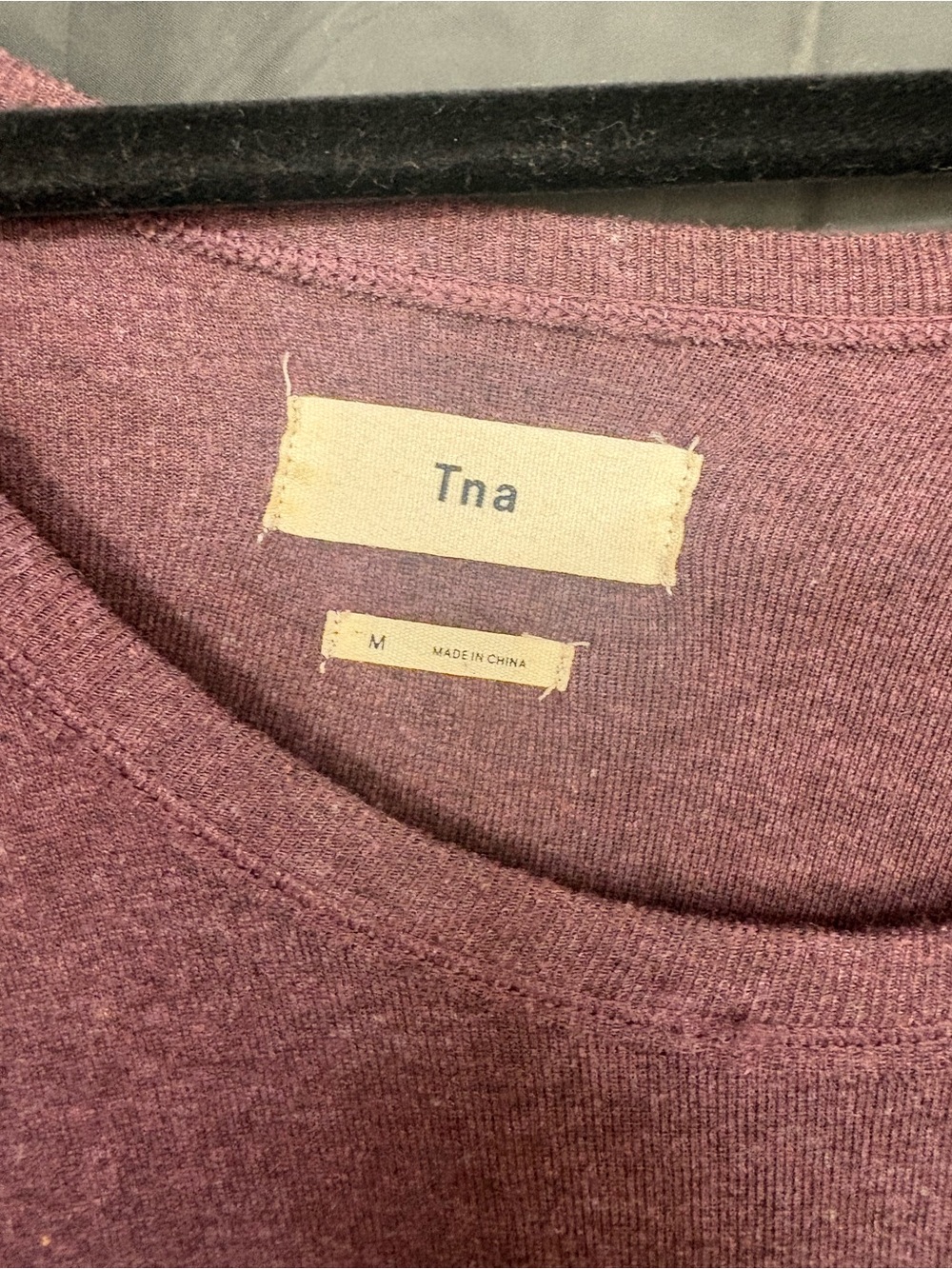 TNA Scoopneck Sweater in Heather Mauve Pink